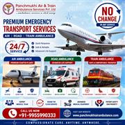 Avail of Panchmukhi Air and Train Ambulance in Kolkata with an Advanced Medical