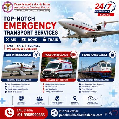 Get Panchmukhi Air and Train Ambulance in Ernakulam to Hospital-Like Features