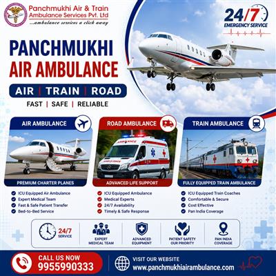 Patient Transfer your Location by Panchmukhi Air and Train Ambulance