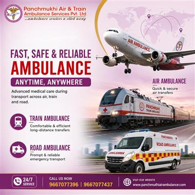 Hire Panchmukhi Air Ambulance Service in Shillong with Advanced Healthcare