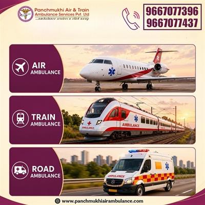 Take Panchmukhi Air Ambulance Service in Nanded with Top-grade ICU Setup