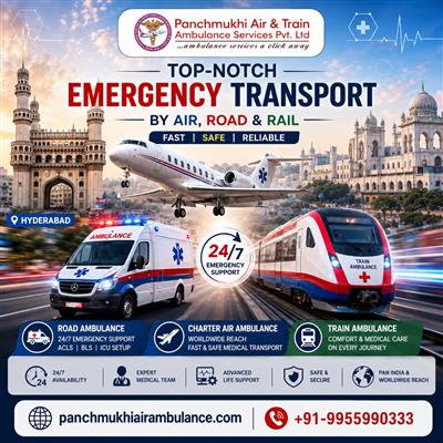 Safe and Fast Transfers Provided By Panchmukhi Air and Train Ambulance