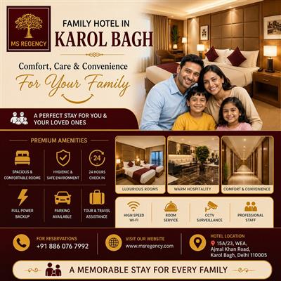 Family Hotel in Karol Bagh - Book Now