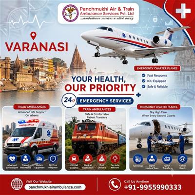Panchmukhi Air Ambulance Service in Varanasi Is the Best Emergency Medical