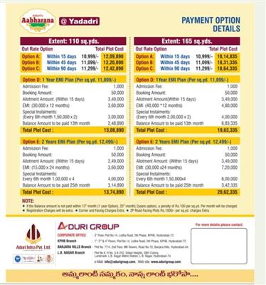 Plots for Sale in Yadagirigutta, Hyderabad