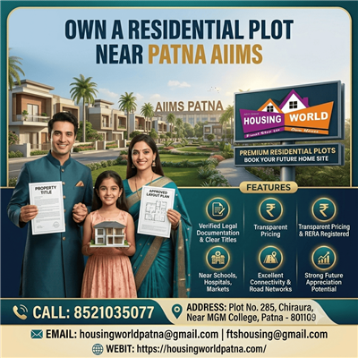Premium Plot for Sale Near AIIMS Patna | Invest Smart with Housing World