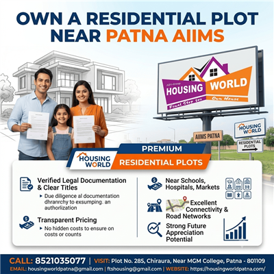 Residential Plots Near AIIMS, Patna | Trusted Property Deals | Housing World