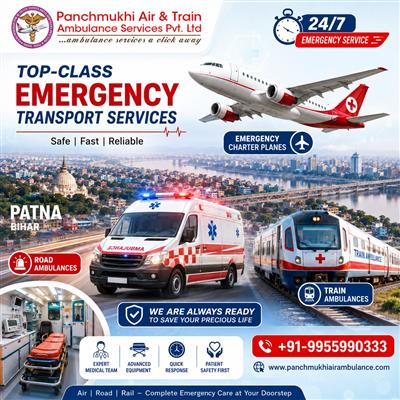 Panchmukhi Air Ambulance Service in Patna Provides Advanced Health Services