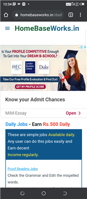 Earn min. Rs.15,000/- per month by doing simple part time jobs.