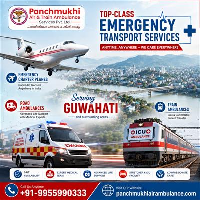 Trust Panchmukhi Air Ambulance in Guwahati for Your Safe Medical Transport