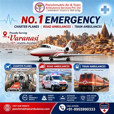 Panchmukhi Air Ambulance in Varanasi- Safe Transfer Arranged With Precautionary