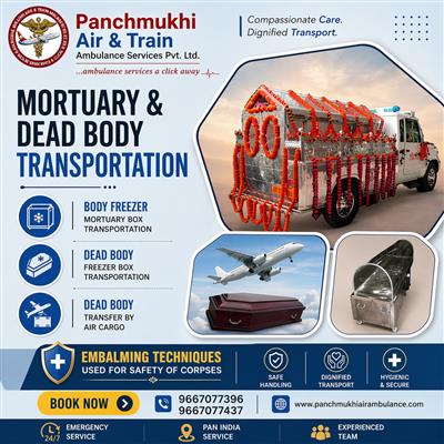 Panchmukhi Dead Body Freezer Box Transfer in Delhi- Mortuary transport arranged