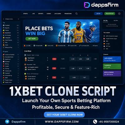 High Revenue Sportsbook Platform Powered by 1xBet Clone Script