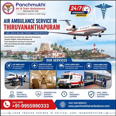 The Panchmukhi Air Ambulance Service in Thiruvananthapuram Is Available 24 Hours