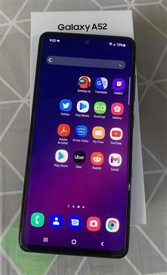 4.5 months samsung galaxy A52 with bill, box and all accessories