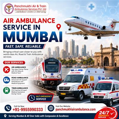 Use Advanced Medical Facilities by Panchmukhi Air Ambulance in Mumbai