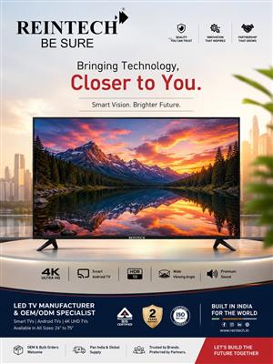 🎬 Entertainment Redefined! Upgrade your home entertainment with Reintech LED TV