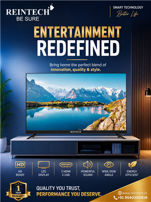 🎬 Entertainment Redefined! Upgrade your home entertainment with Reintech LED TV