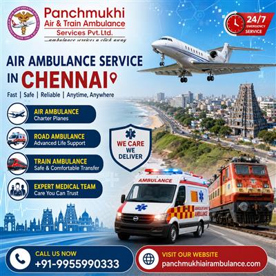 Panchmukhi Air and Train Ambulance in Chennai- Emergency Medical Transit
