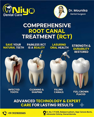 Pain-Free Root Canal Treatment (RCT) at Niyo Dental Care, Hanamkonda & Warangal