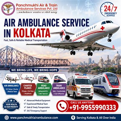 Panchmukhi Air Ambulance Service in Kolkata with Advanced Medical Setup