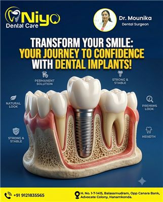 Top Dental Implants Treatment in Hanamkonda & Warangal | Niyo Dental Care