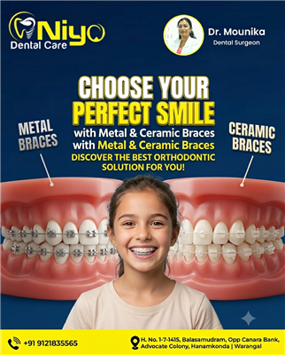 Best Braces Treatment (Metal & Ceramic) in Hanamkonda & Warangal | Niyo Dental C