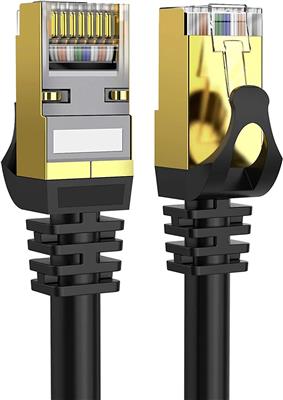 Cat 8 SFTP Ethernet Cable – Braided, Heavy Duty, 40Gbps, 2000MHz, Double Shielde