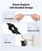 Cat 8 SFTP Ethernet Cable – Braided, Heavy Duty, 40Gbps, 2000MHz, Double Shielde