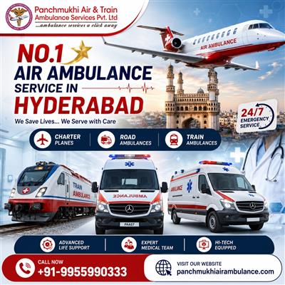 Panchmukhi Emergency Air Ambulance in Hyderabad- Critical Care Flights