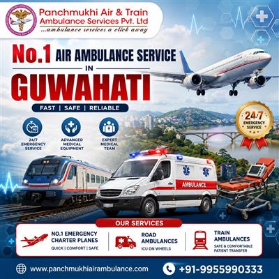 Panchmukhi Air Ambulance in Guwahati- Air ICU Service for a Safer Journey