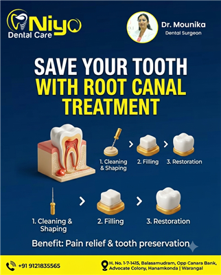 Pain-Free Root Canal Treatment (RCT) at Niyo Dental Care, Hanamkonda | Warangal