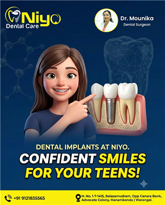 Permanent Dental Implants at Niyo Dental Care, Hanamkonda | Warangal