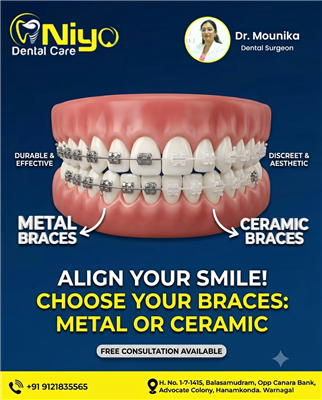 Transform Your Smile with Metal & Ceramic Braces at Niyo Dental Care