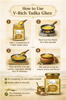 V-Rich Tadka Ghee | Ready Tadka in Seconds