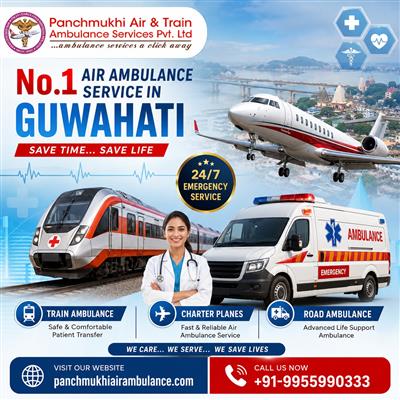 Panchmukhi Affordable Air Ambulance in Guwahati - Trusted and Well Budgeted