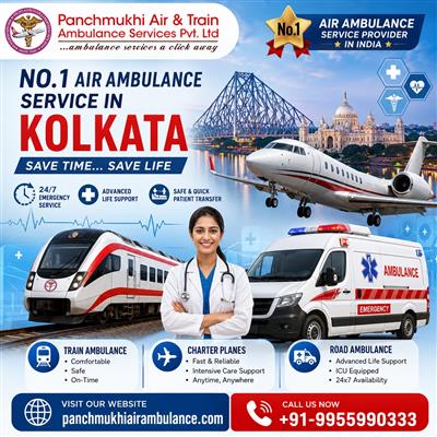 Panchmukhi Best Patient Shifting Air Ambulance in Kolkata- Life Saving Flights