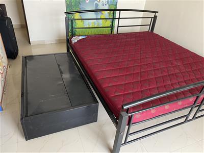 Godrej Double Bed with Mattress and Storage