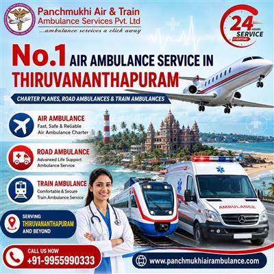 Panchmukhi Low Cost Air Ambulance in Thiruvananthapuram - Advanced Air Transfer