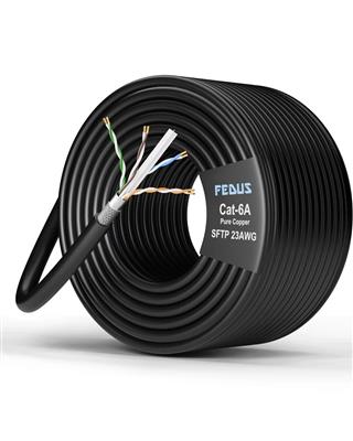 CAT6A SFTP Pure Copper 23AWG Ethernet Cable 10Gbps