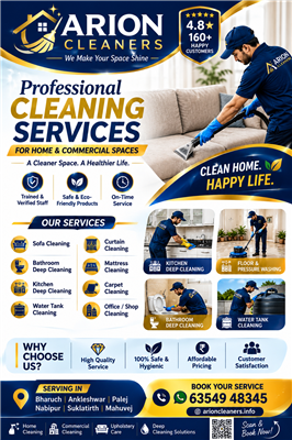 Arion Cleaners – Professional Deep Cleaning Services in Bharuch & Ankleshwar
