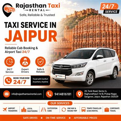 Taxi Service in Jaipur | Book a Reliable Cab Online, Anytime