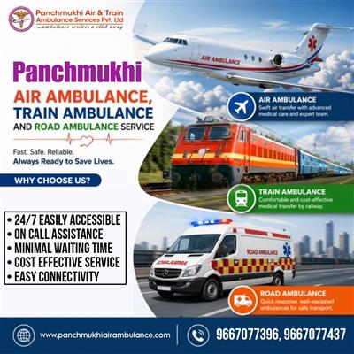 Panchmukhi Emergency Train Ambulance in Hyderabad- Available 24/7 emergency