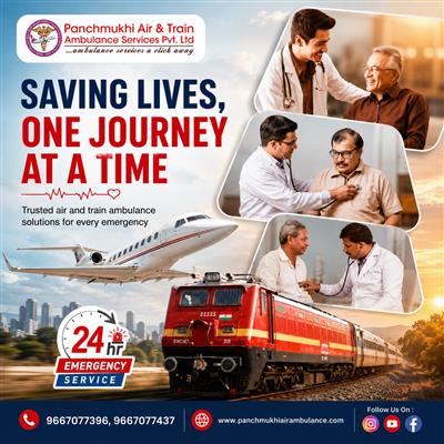 Panchmukhi Hi-tech Train Ambulance in Lucknow- ICU-equipped train coaches