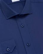 Camicissima Dark Blue Non-Iron Dobby Shirt - Slim Fit | 100% Cotton