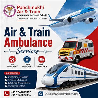 Panchmukhi Hi tech Train Ambulance in Lucknow- Medical Transport with Top Notch