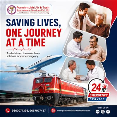 Panchmukhi Hi Tech Train Ambulance from Raipur- Critical Care Transit without Ha
