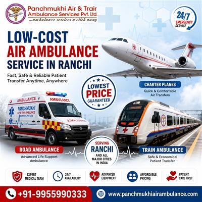 Panchmukhi Air Ambulance in Ranchi Guarantees Patient Care in Transit