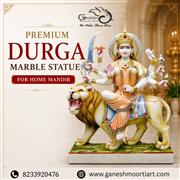 Premium Durga Marble Statue for Home Mandir