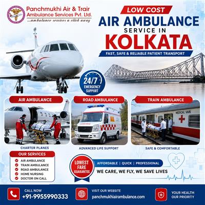 Panchmukhi Air Ambulance in Kolkata Is For Your Convenience and Safety